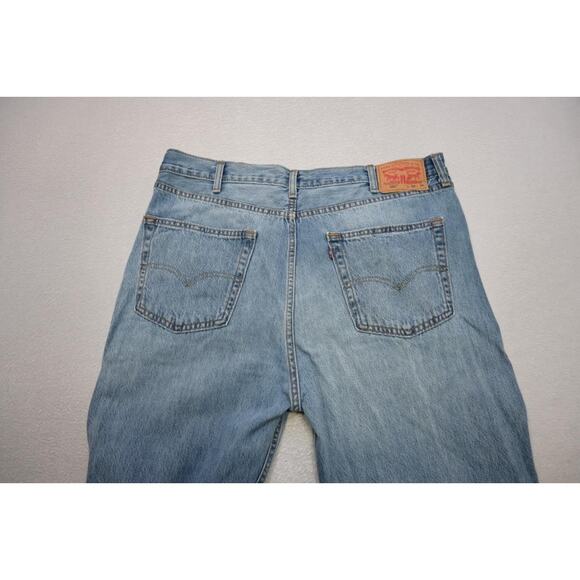 Levi's 565 Loose Straight Fit Rugged Blue Denim Jeans Mens Sz 38 x 30 - Picture 9 of 10